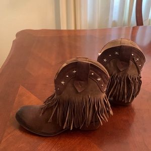 COPY - Western Girl brand faux leather, brown boots size 9